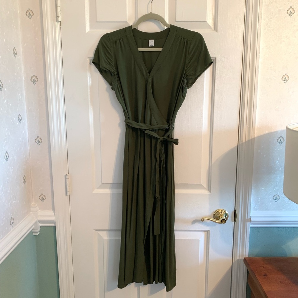 Green Old Navy Wrap Dress
